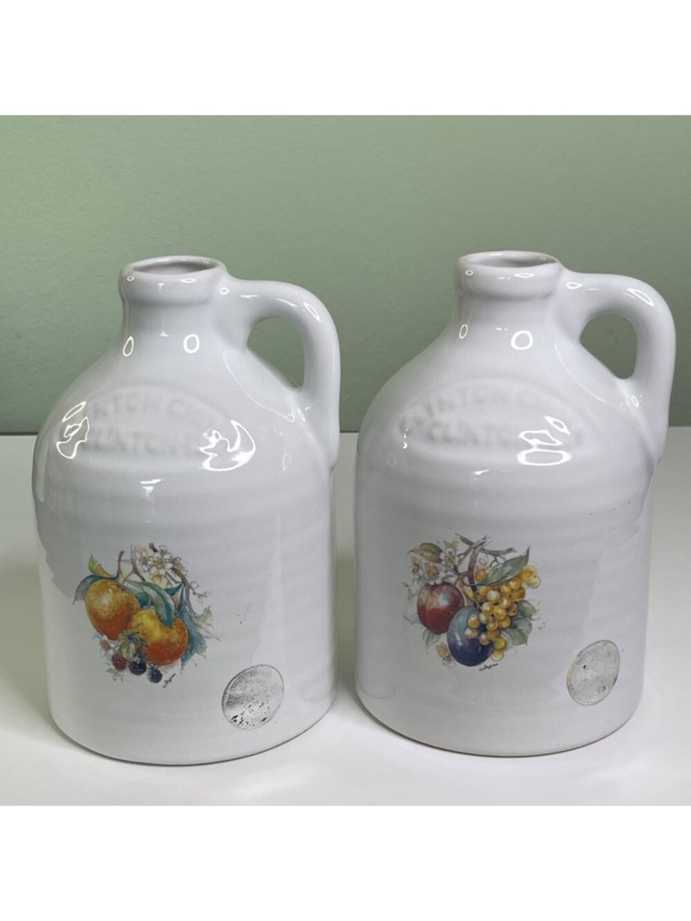 Vintage Stoneware Pottery Jug set Harris Potteries Clinton China Chicago 9"